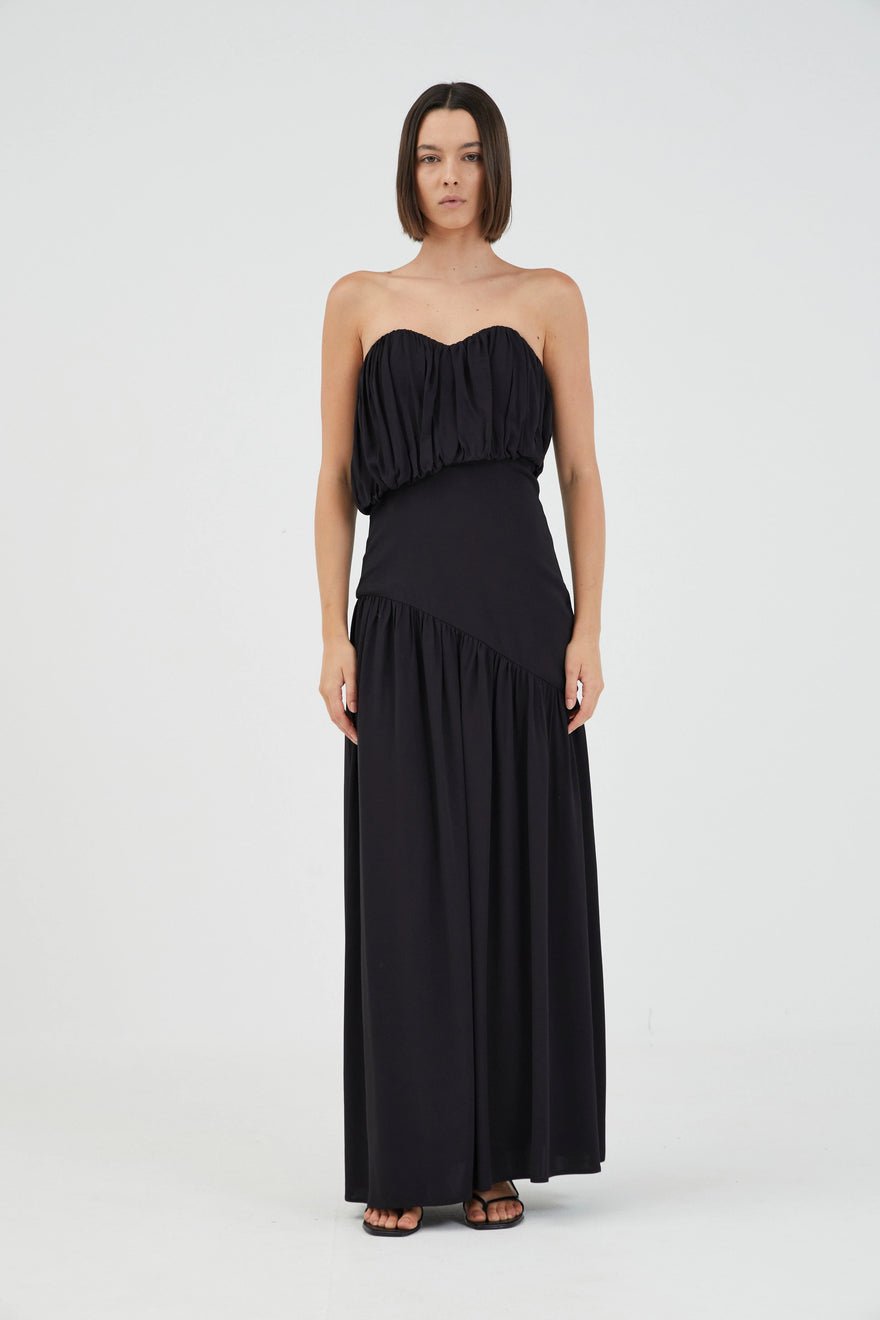 Third Form Seraphic Strapless Maxi Dress | Black photo 2