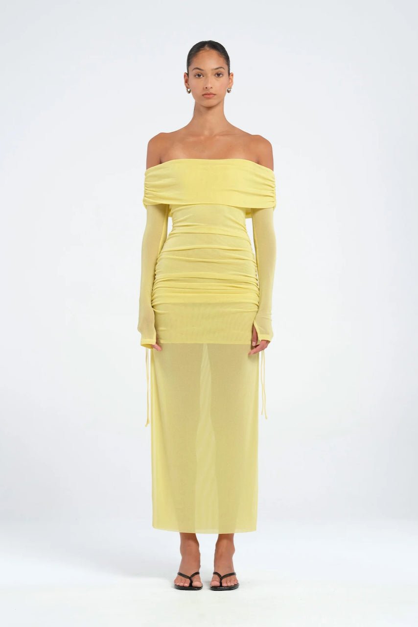 Benni Blair Midi Dress - Lemon photo 2