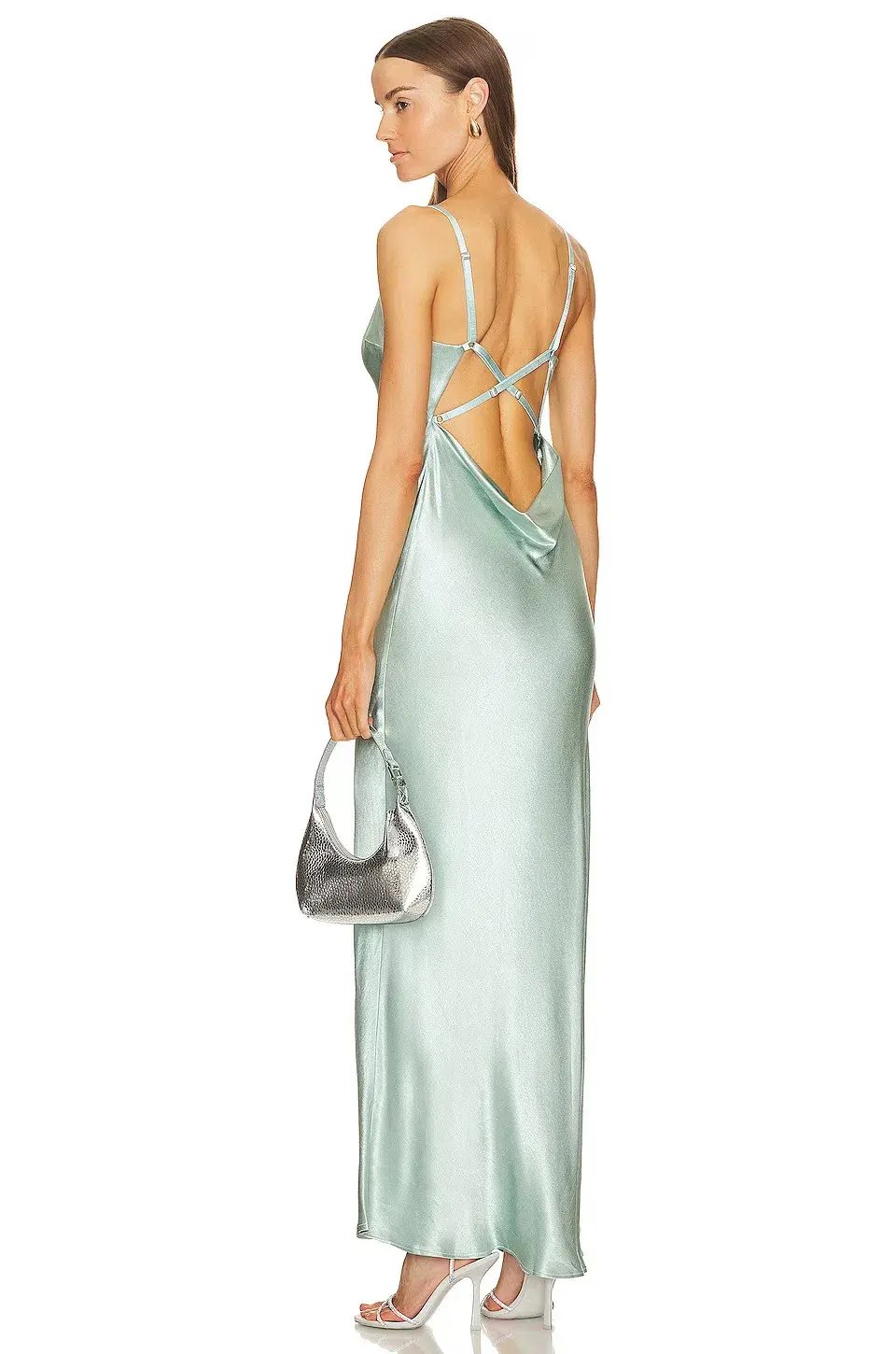 Bec & Bridge Malia Open Cross Back Maxi Dress in Seafoam Green Size XS / AU 6 photo 3