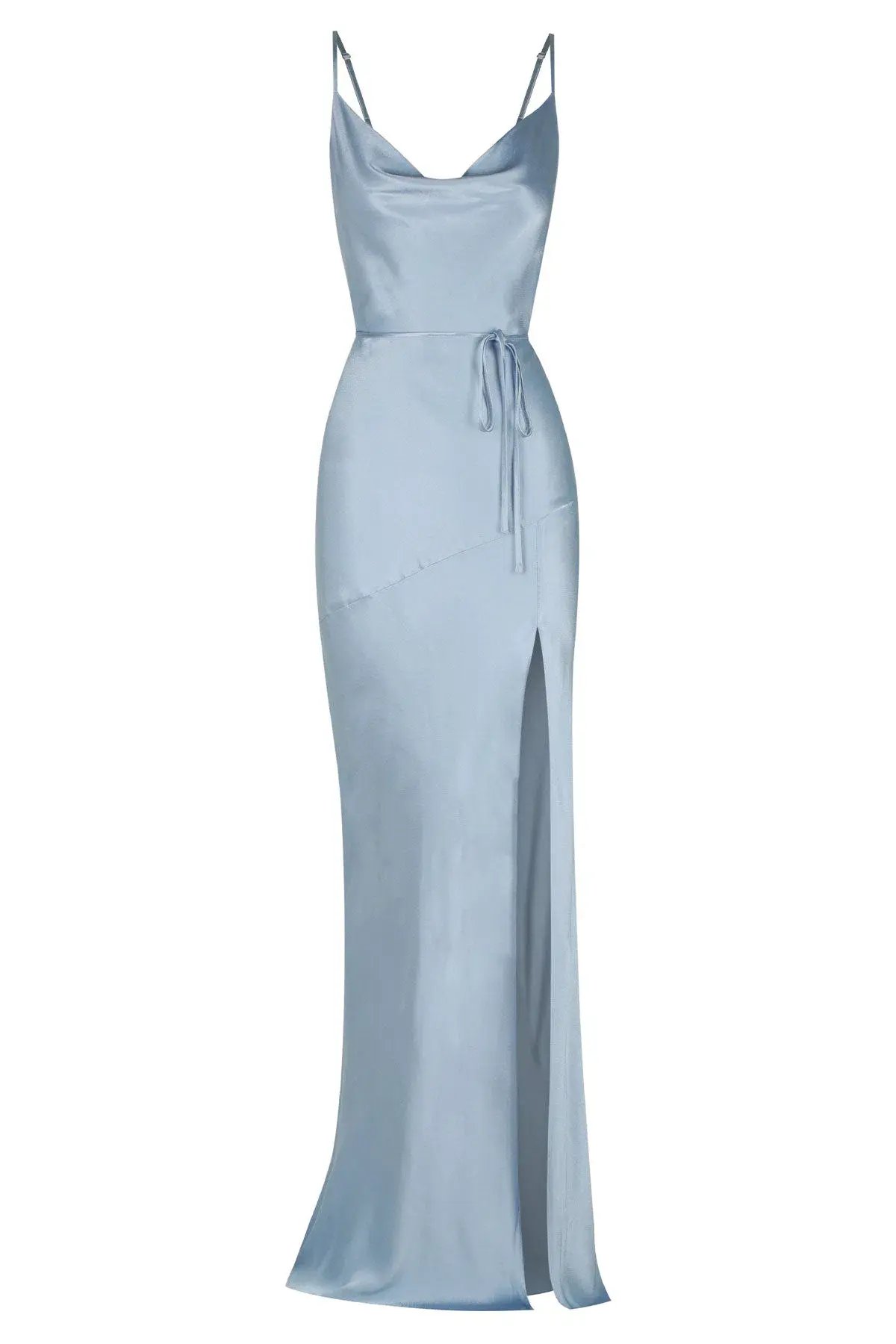 Shona Joy La Lune Bias Cowl Maxi in Powder Blue Size 6 photo 5