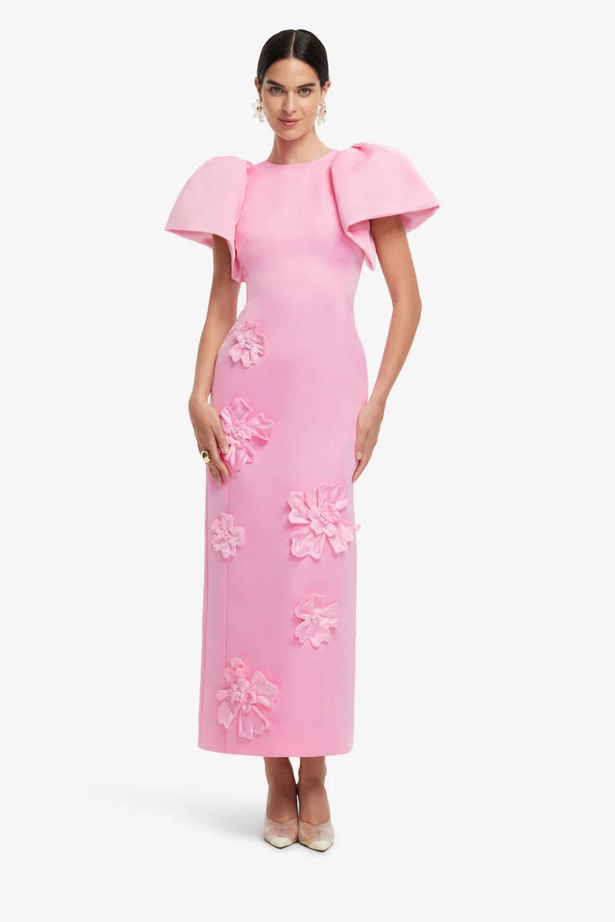 Leo Lin Lucinda Appliqué Maxi Dress - Baby Pink photo 2