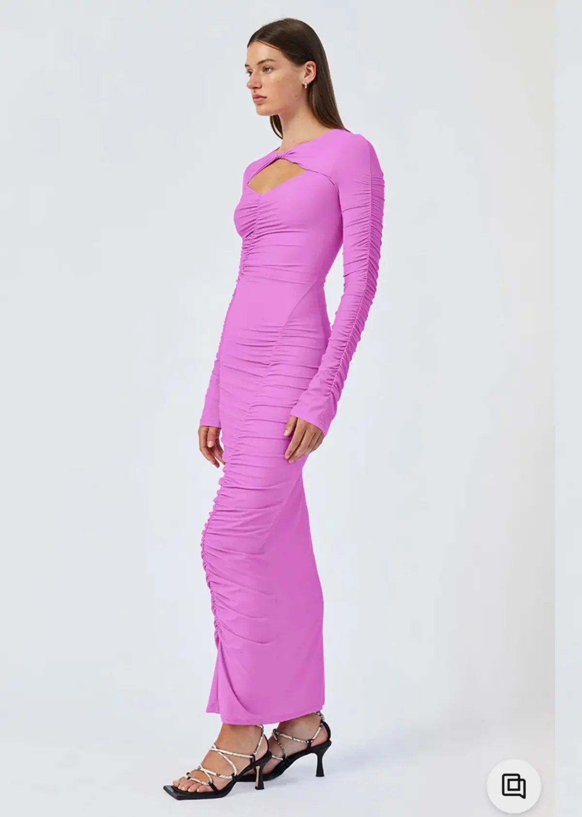 Suboo Ivy Rouched Dress In Fuchsia Size 10 photo 3
