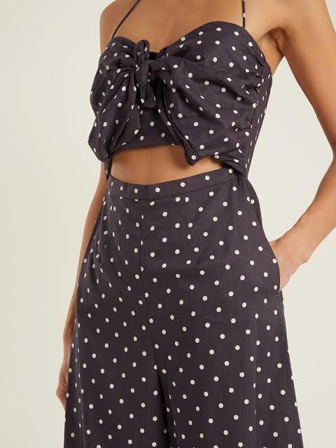Zimmermann Prima Dot Jumpsuit Mink Dot Size 6 photo 3