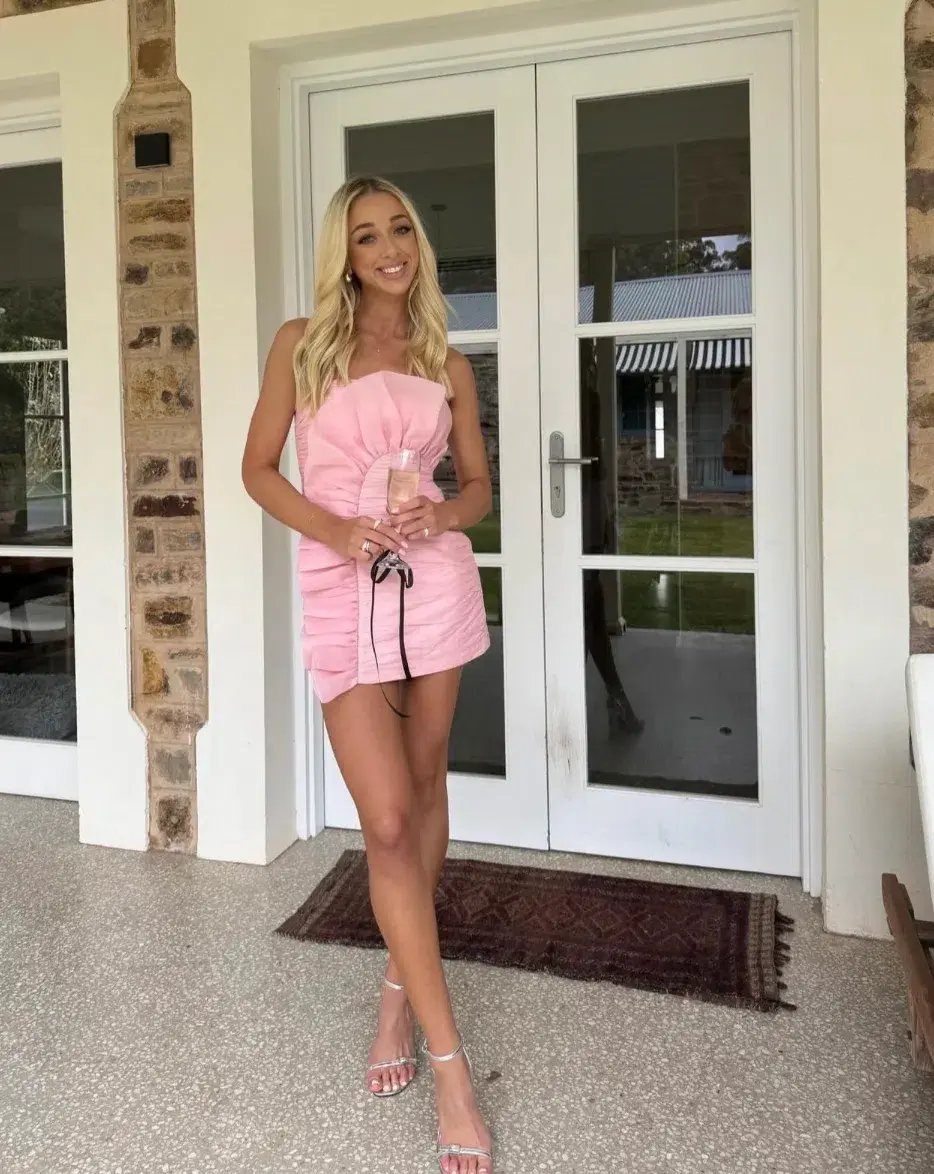 Aje Telma Mini Dress in Pink Quartz Size AU 6 photo 4