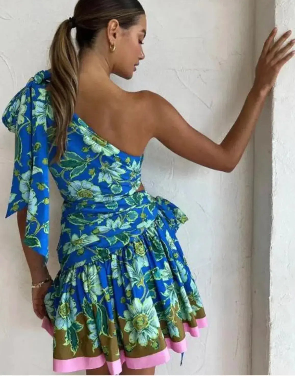 Alemais Winnie One Shoulder Mini Dress Size 14 photo 6