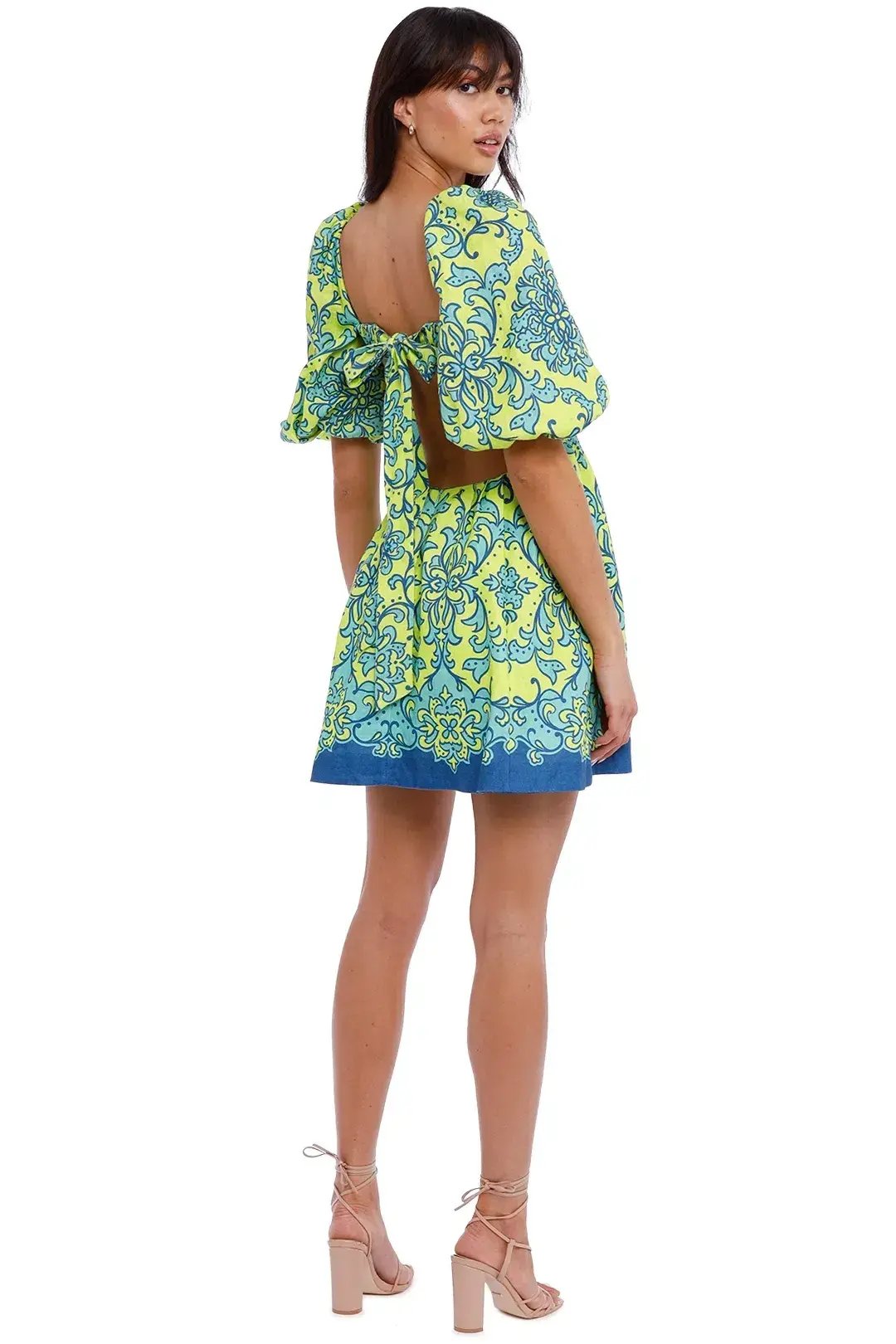 Zimmermann Nina Cut Out Mini Dress Print Size 3 photo 2