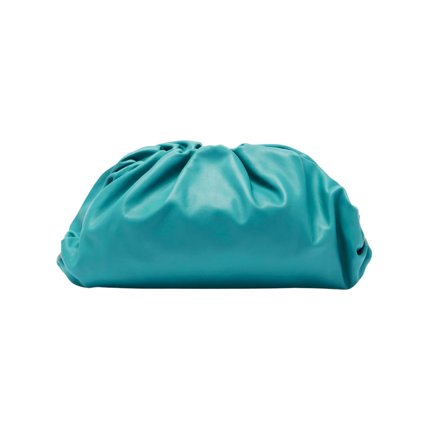 Bottega Veneta Leather Pouch Clutch (blue) photo 2