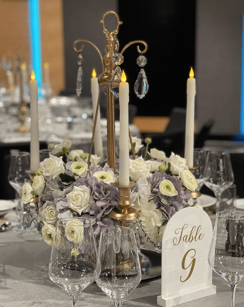 Gold Candelabra with Crystal Drops photo 2