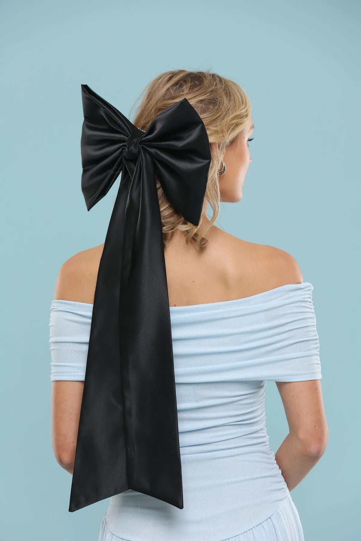 MORGAN & TAYLOR CARMEN OVERSIZED BOW - BLACK photo 2