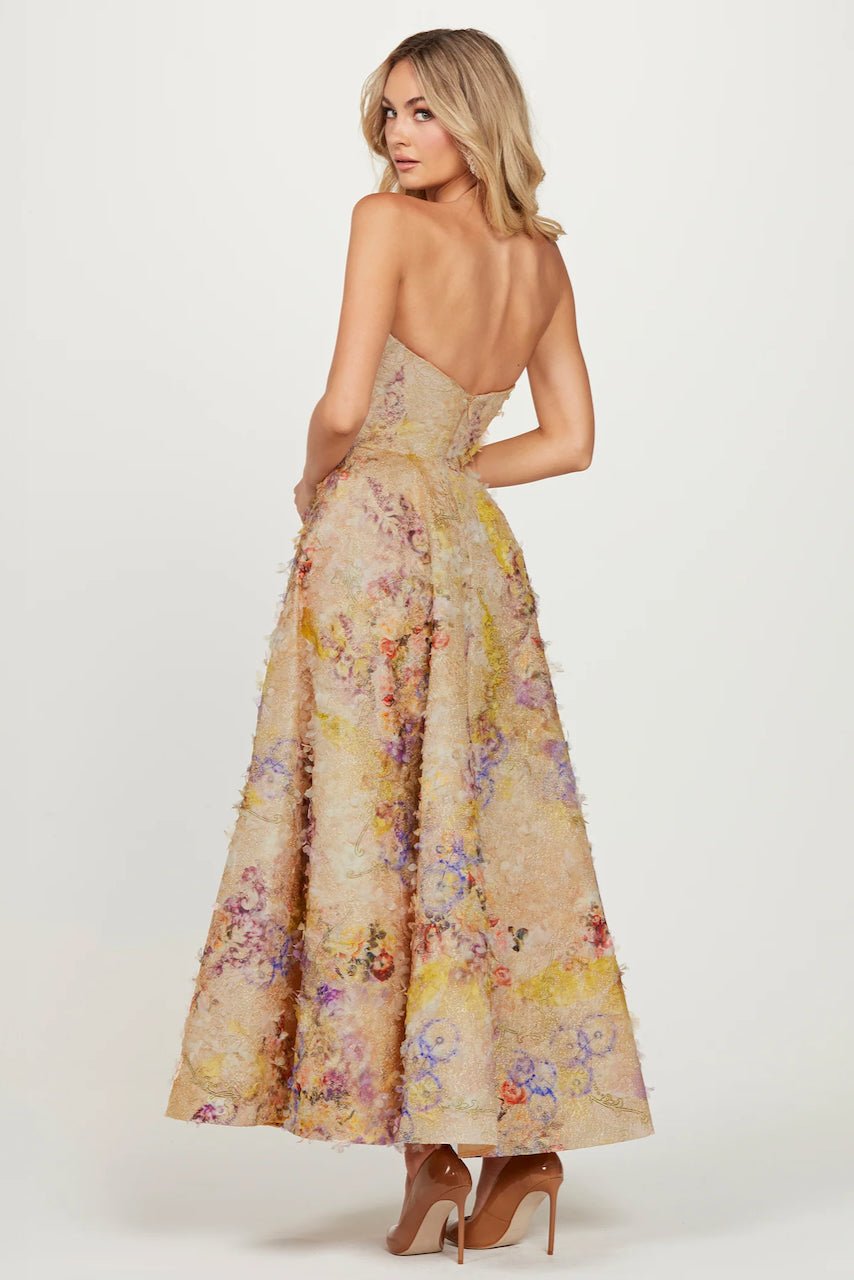 HELSI CELINE DRESS - GOLD WATERCOLOUR photo 5