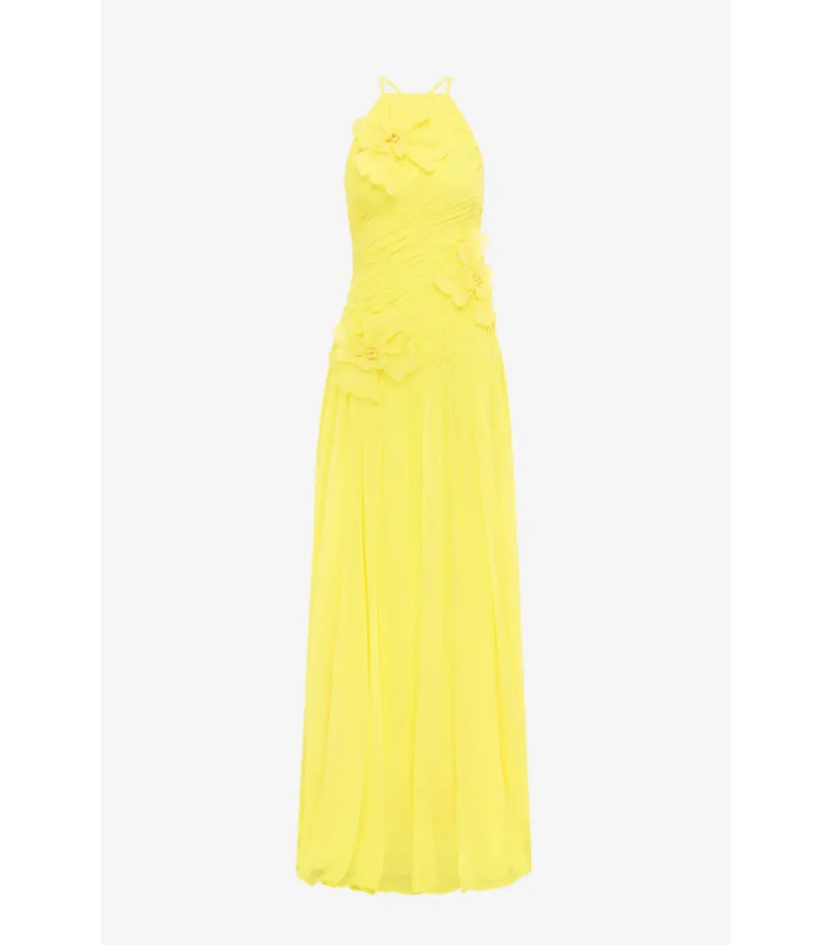 Leo Lin Amya Floral Appliqué Maxi Gown in Sunshine Size AU 8 photo 5