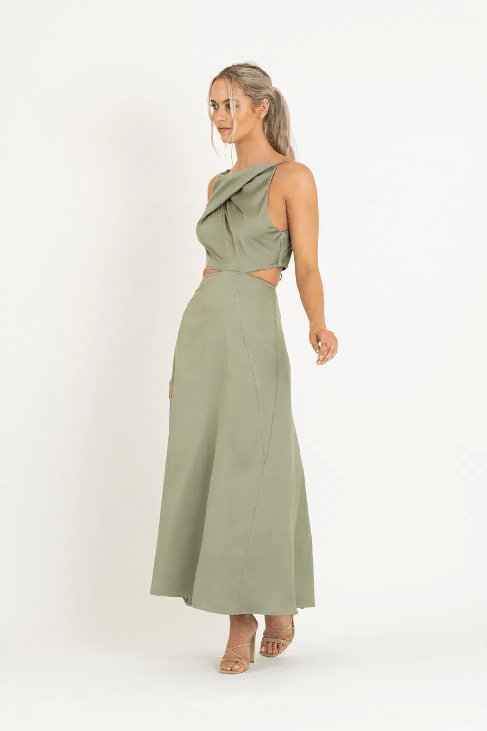 One Fell Swoop Bijoux Maxi Dress Serpent Green Size 8 photo 3