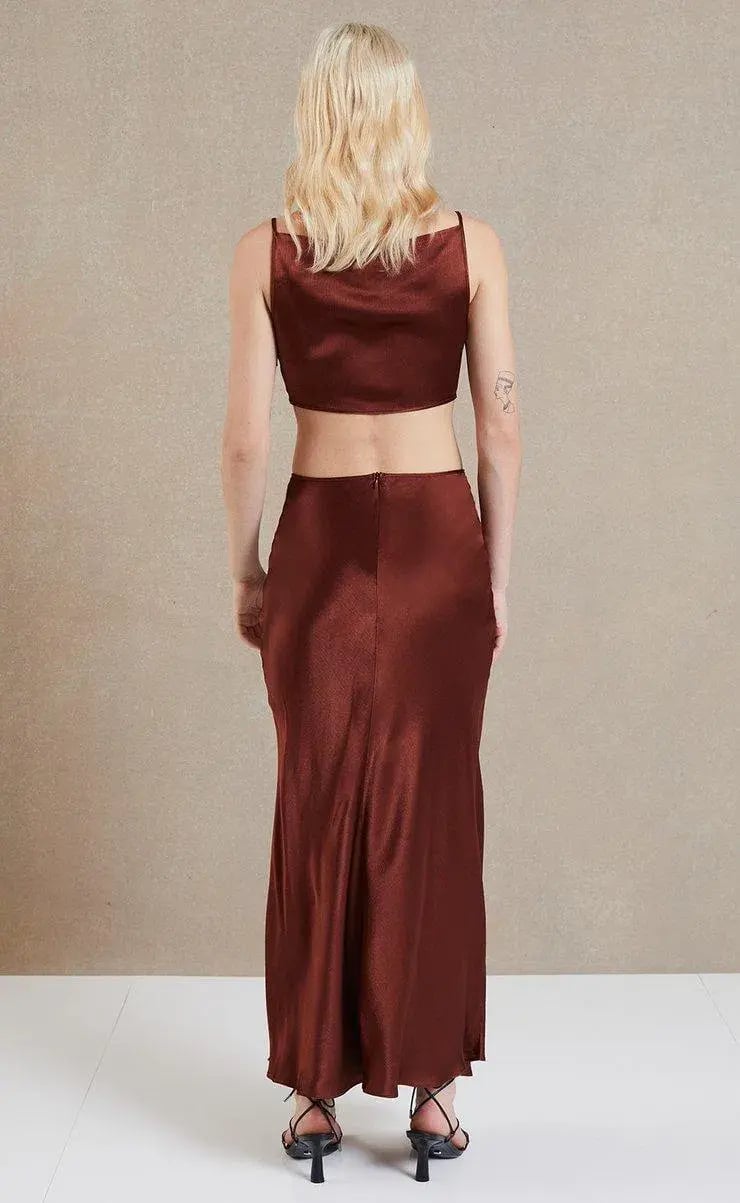 Bec & Bridge Camilla Cut Out Dress Cherry Size 8 photo 4