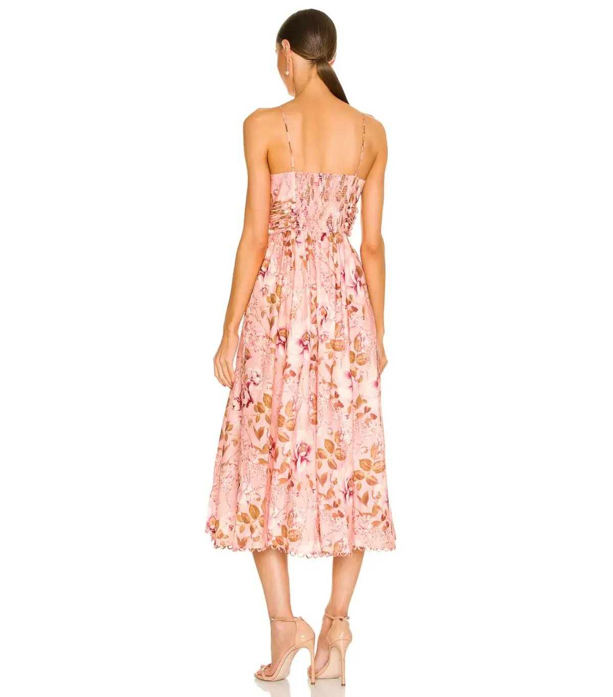 Zimmermann Rosa Laced Picnic Dress Pink Floral Size AU 10 photo 2
