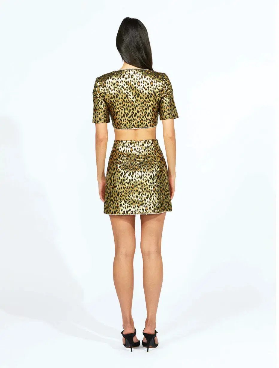 Alice McCall Night Cat Top Gold Size AU 6 photo 6