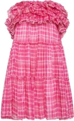 Aje Bungalow Tiered Mini Dress Pink Size 8 photo 4