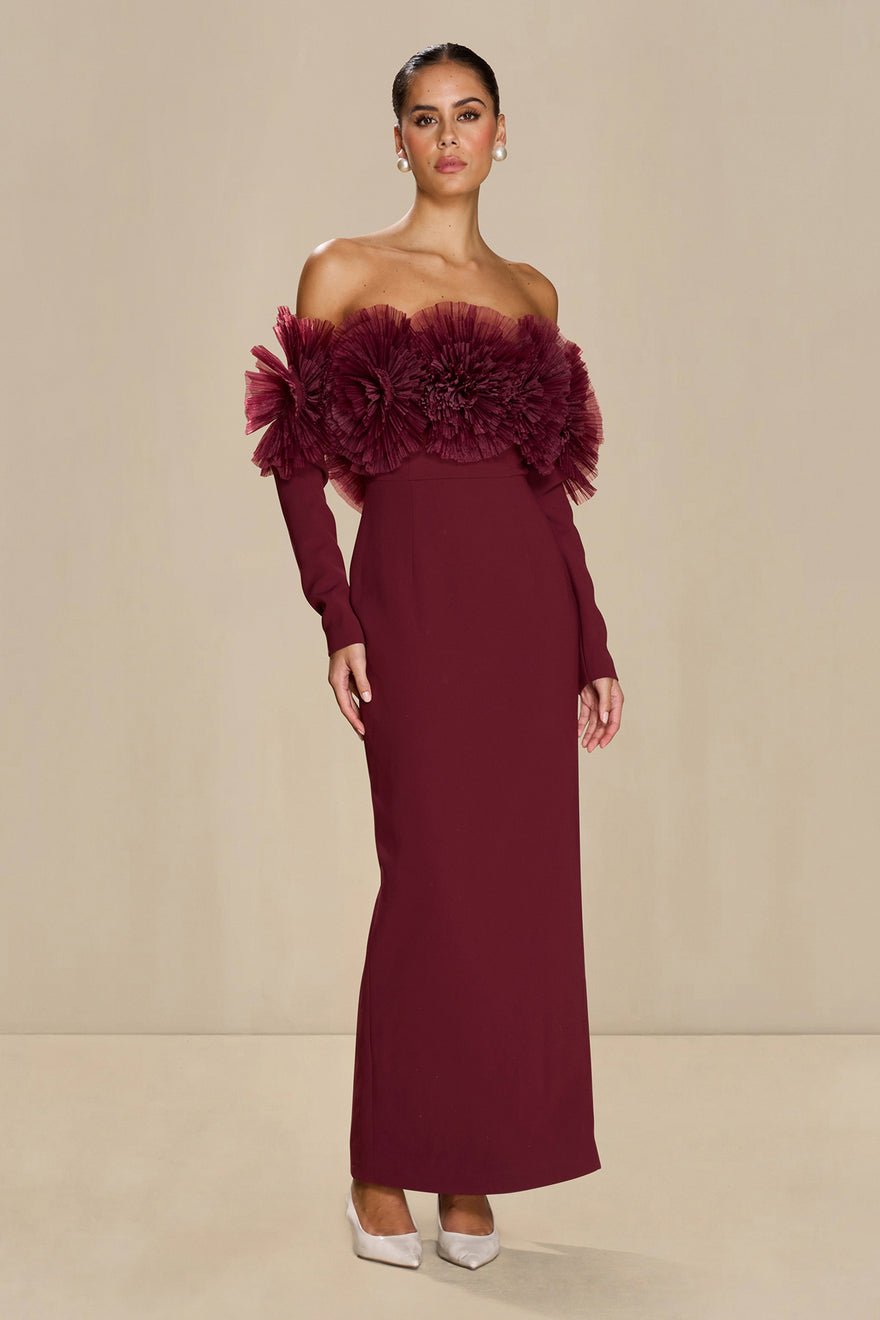Sonya Siia Dress - Merlot photo 3