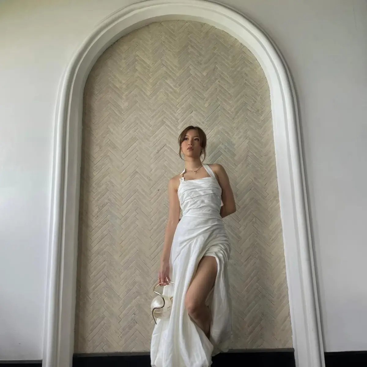Aje Mika Draped Split Maxi Dress photo 3