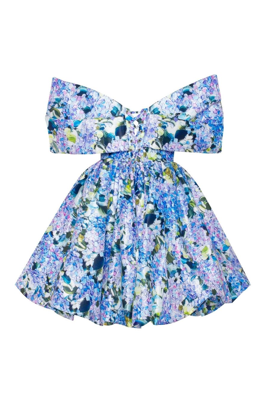 Milla Blue Hydrangea Bow Mini Dress photo 4