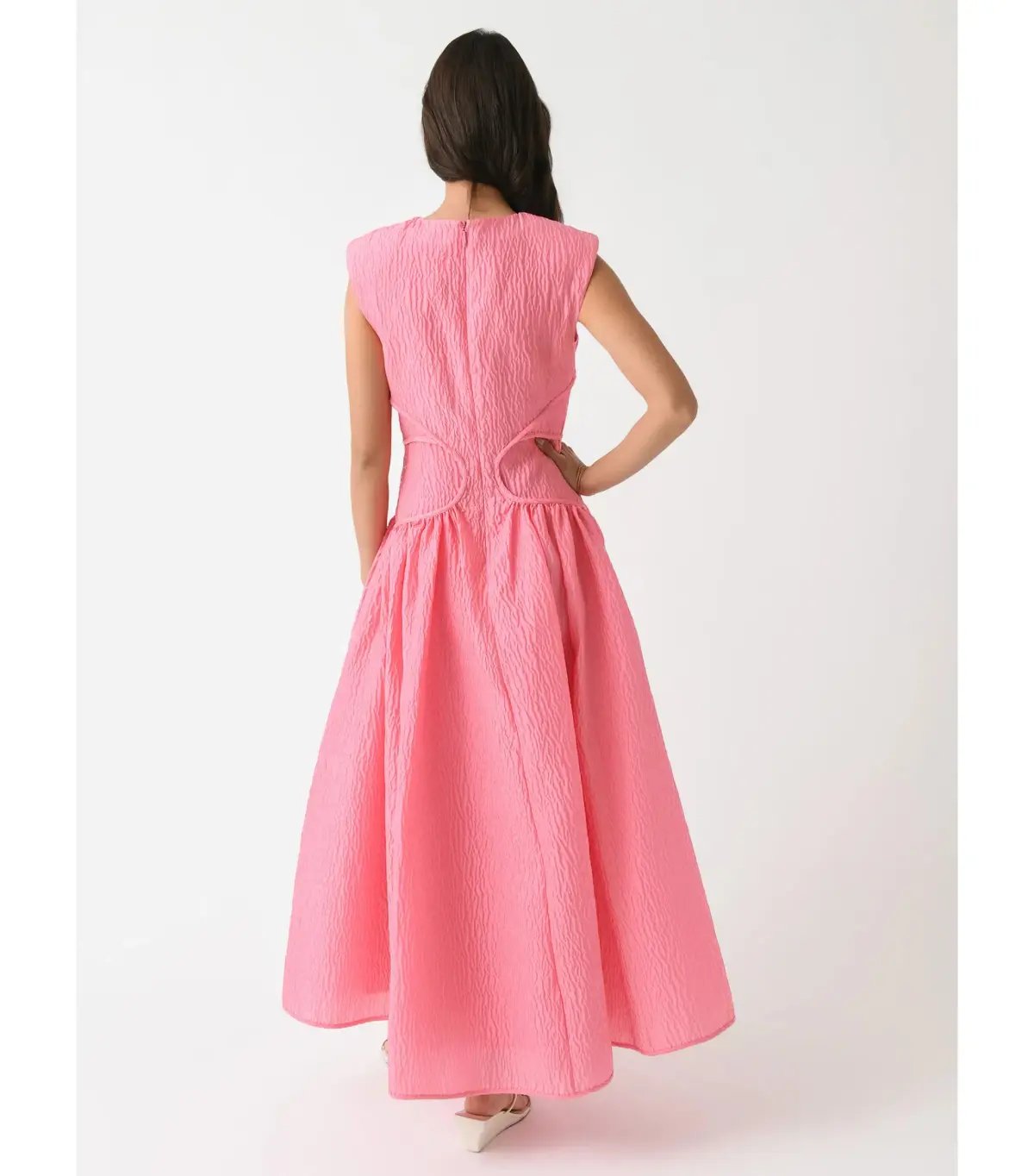 Rachel Gilbert Celia Midi Dress in Orchid Size AU 12 photo 3