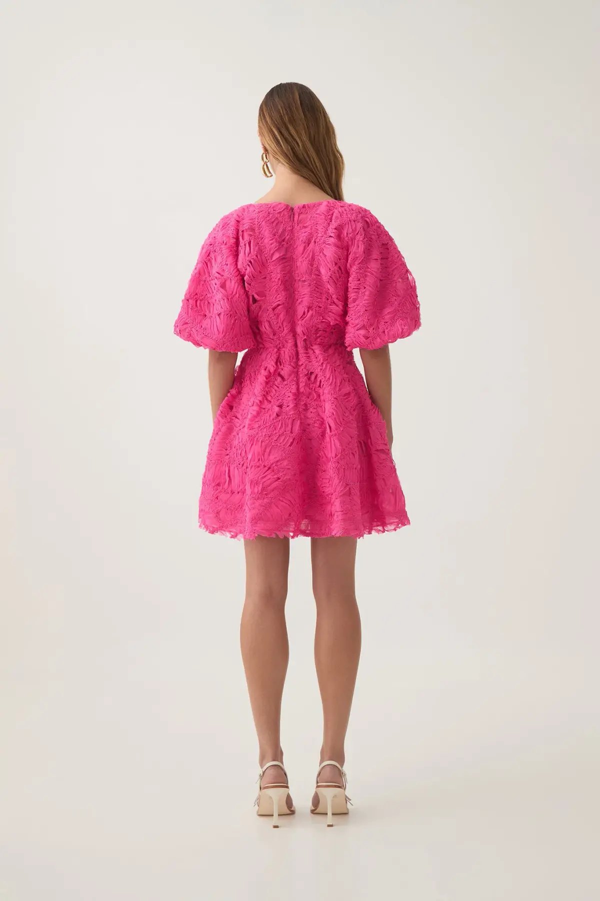 Aje Florential Mini Swing Dress in Azalea Pink Size 16 photo 3
