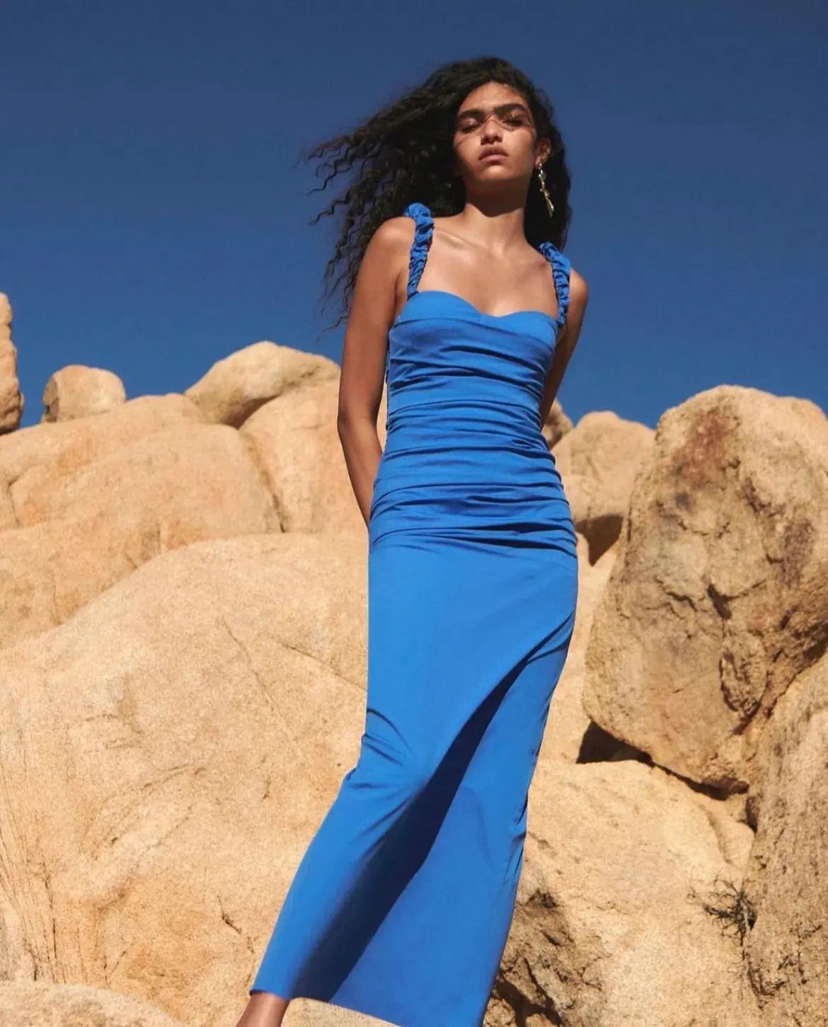 Sir the Label Azul Balconette Gown Cobalt Size 10 photo 2