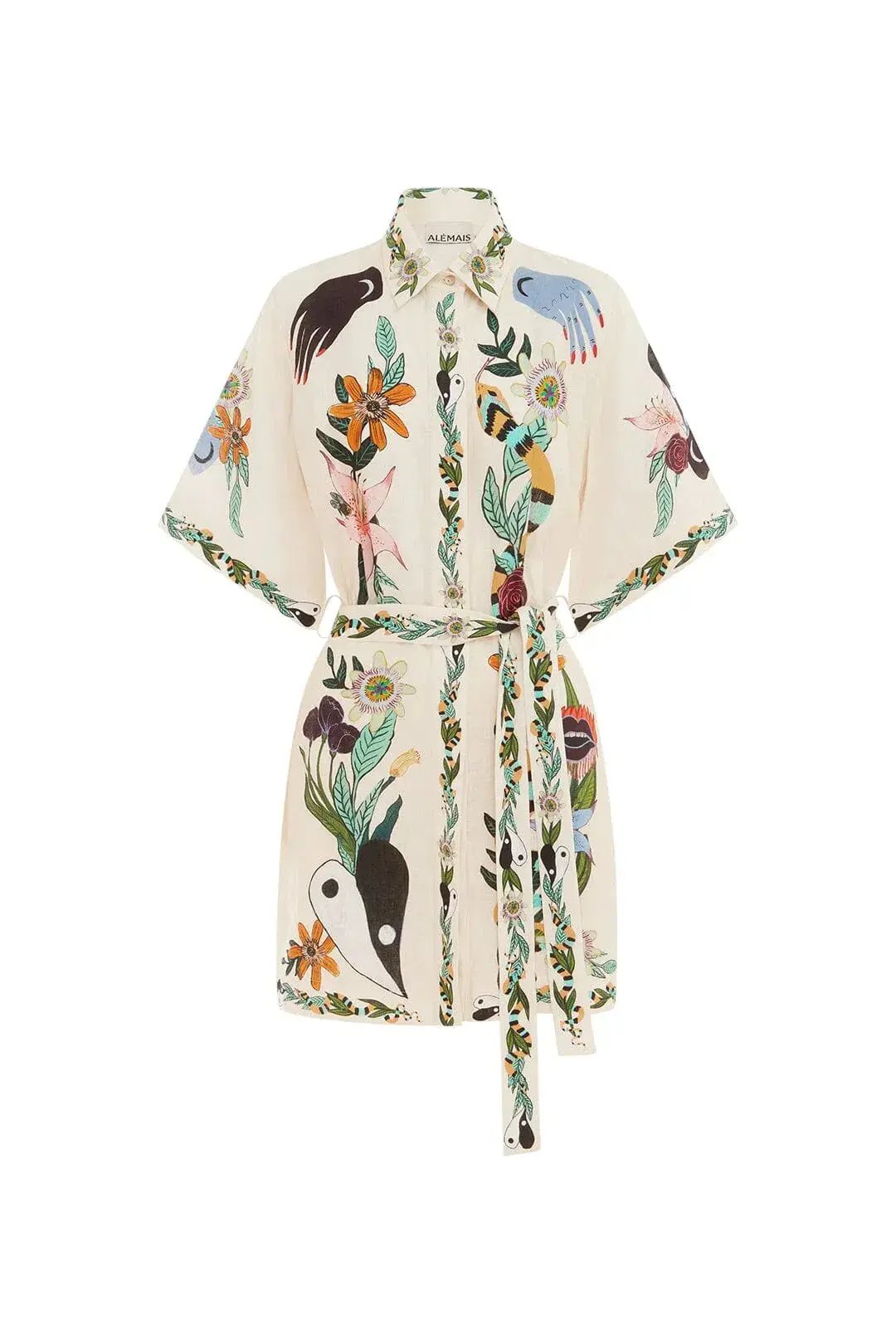 Alemais Meagan Mini Dress Floral Print Size AU 10 photo 4