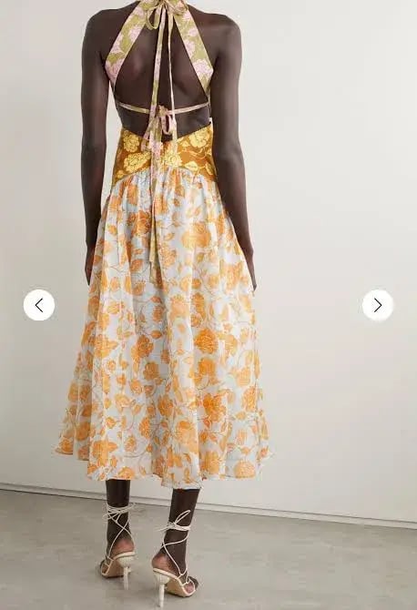 Zimmermann Lovestruck V Neck Midi Dress Print Size 0 photo 2