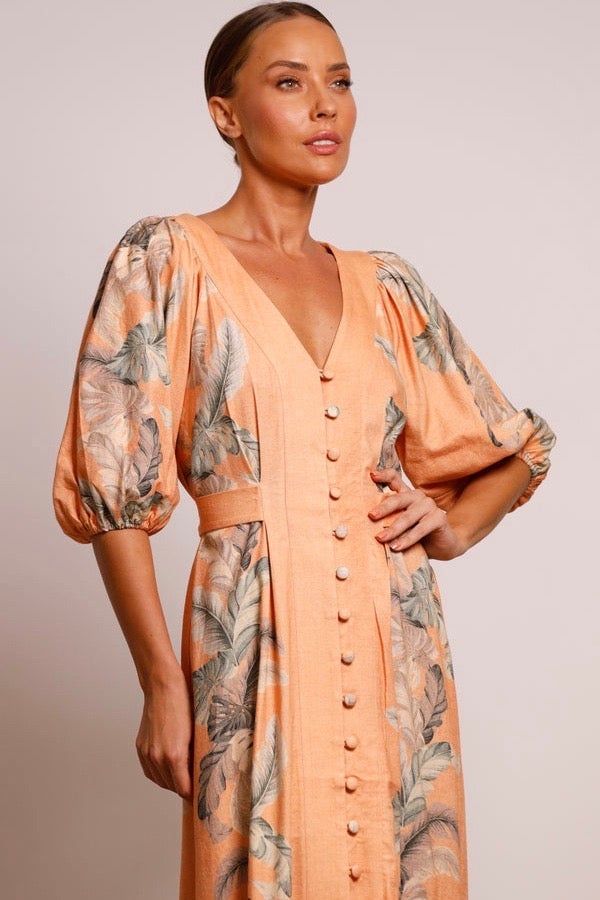 PASDUCHAS HORIZON MIDI DRESS - EARTH photo 3