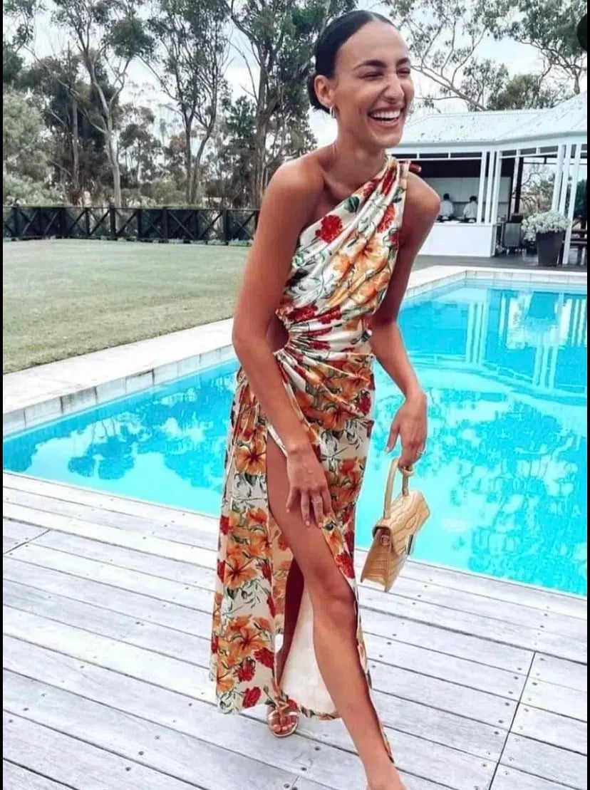 Sonya Moda Nour Yarden Floral Maxi Dress Print Size 6 photo 5