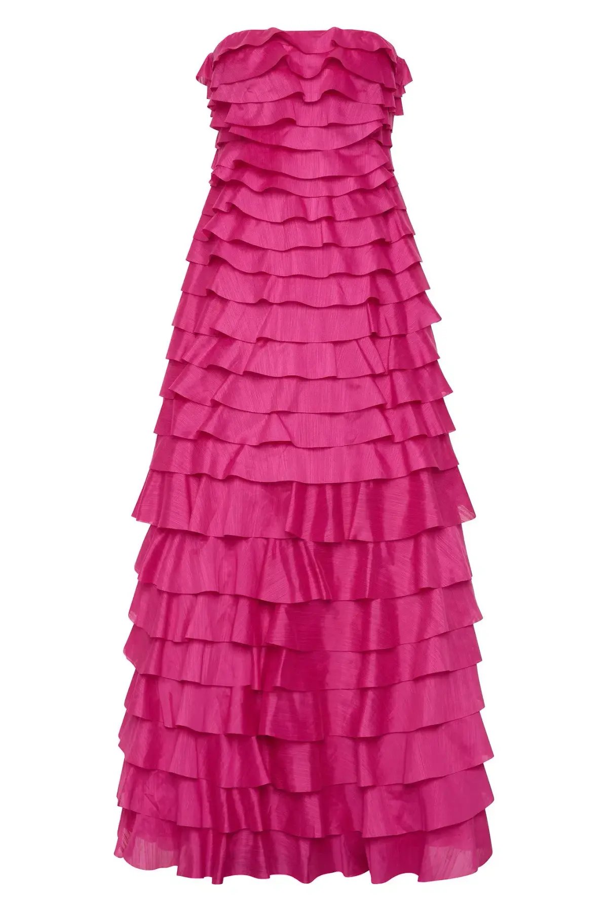 Aje Fleur Pleated Gown Pink Size 8 photo 11