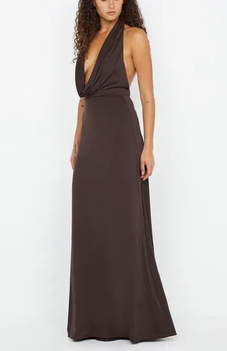 NESSIE COWL NECK MAXI DRESS SIZE 10 photo 3