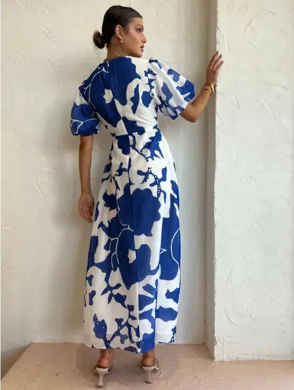 Sir the Label Vivi Puff Sleeve Maxi Dress Merce Abstract Print Size 2 / Au 10 photo 2