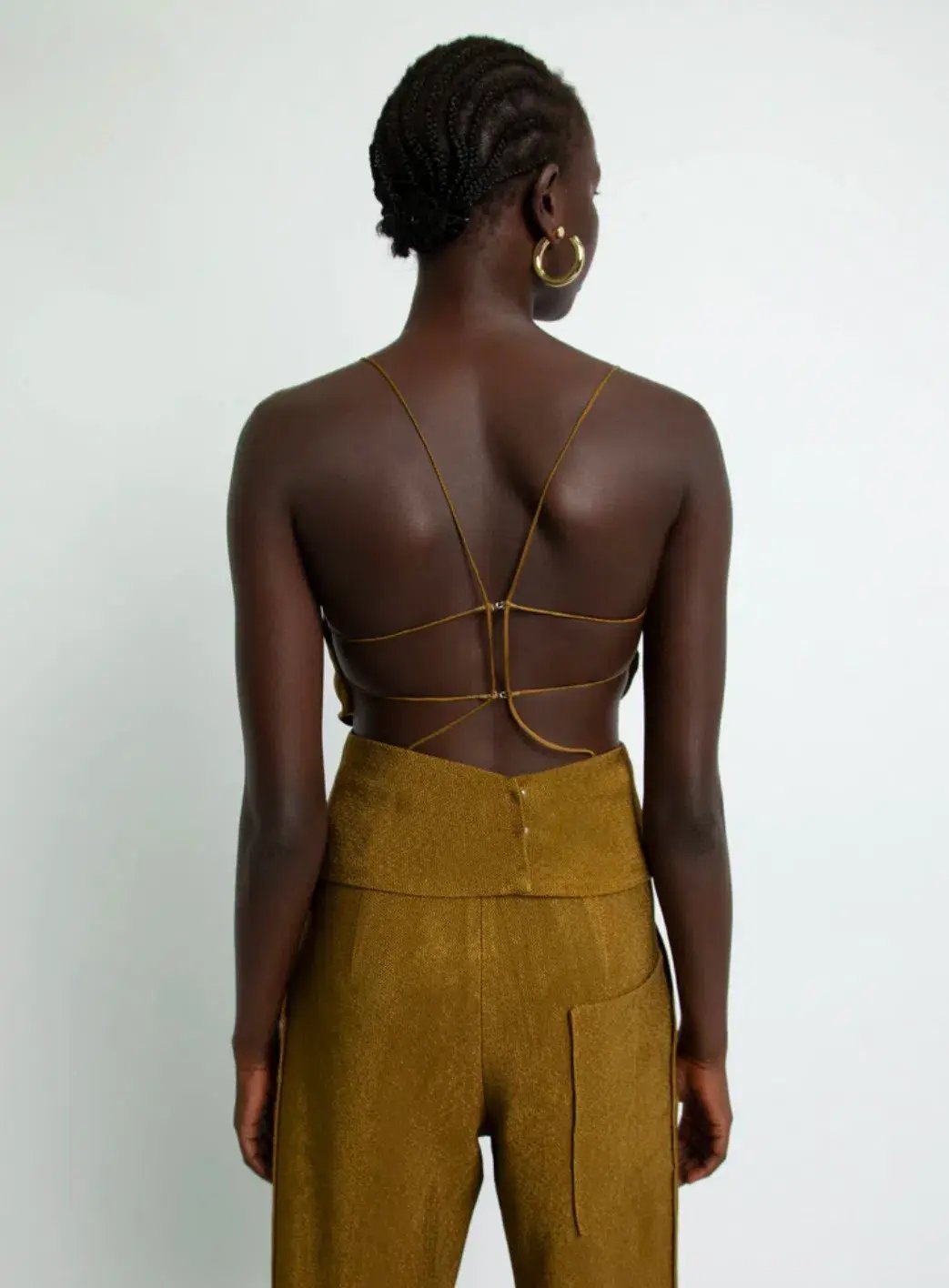 Christopher Esber Apron Wire Back Top Tobacco Brown Size 10 photo 3