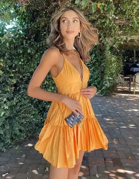 Sheike Tessa Mini Dress Orange Size 8 photo 4