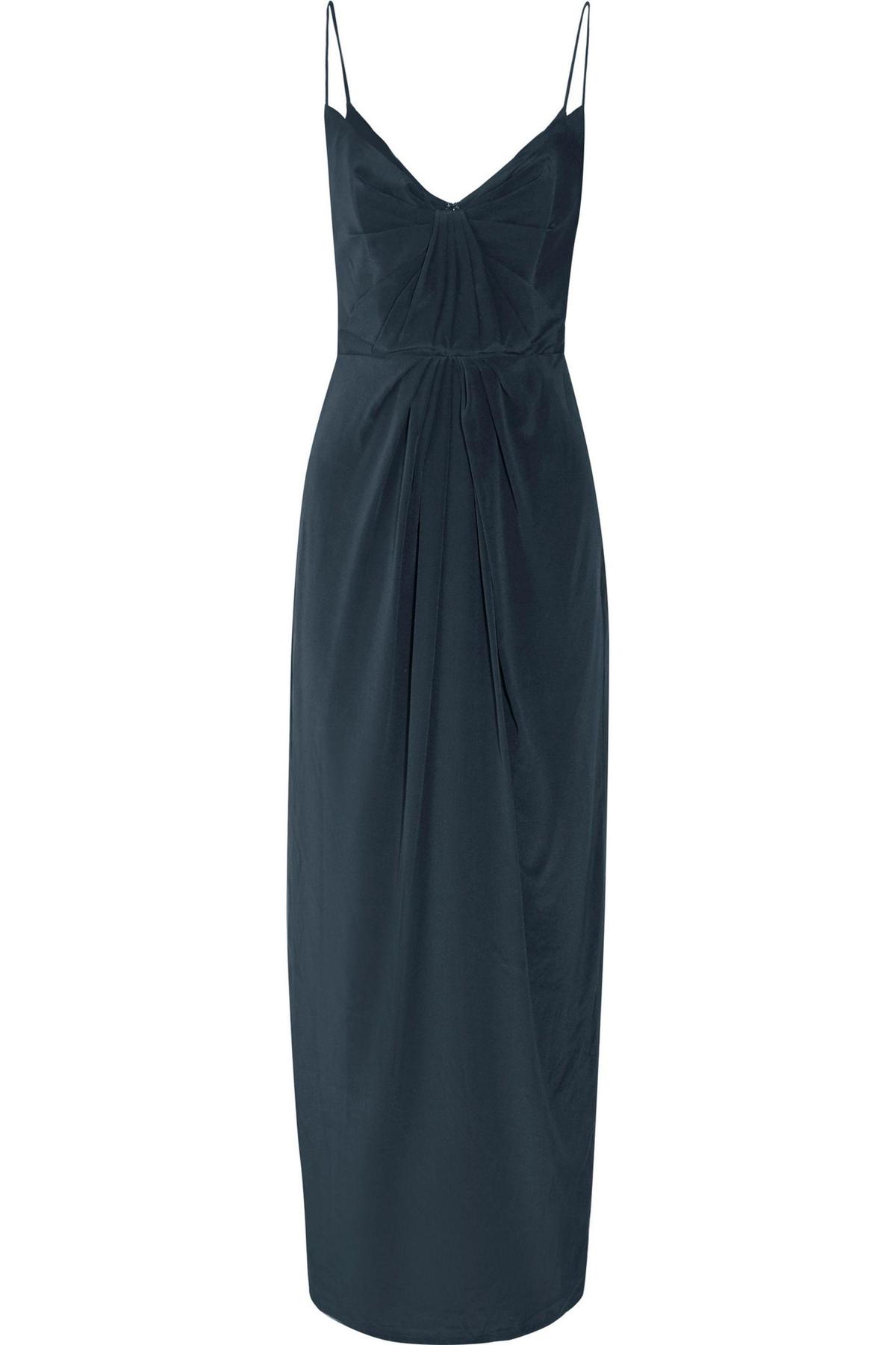 Zimmermann Pleated Silk Maxi Dress Navy Size 8 photo 5