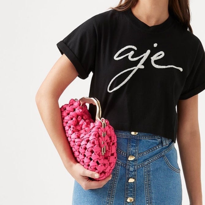 Aje Weave Micro Clutch | Pink photo 2