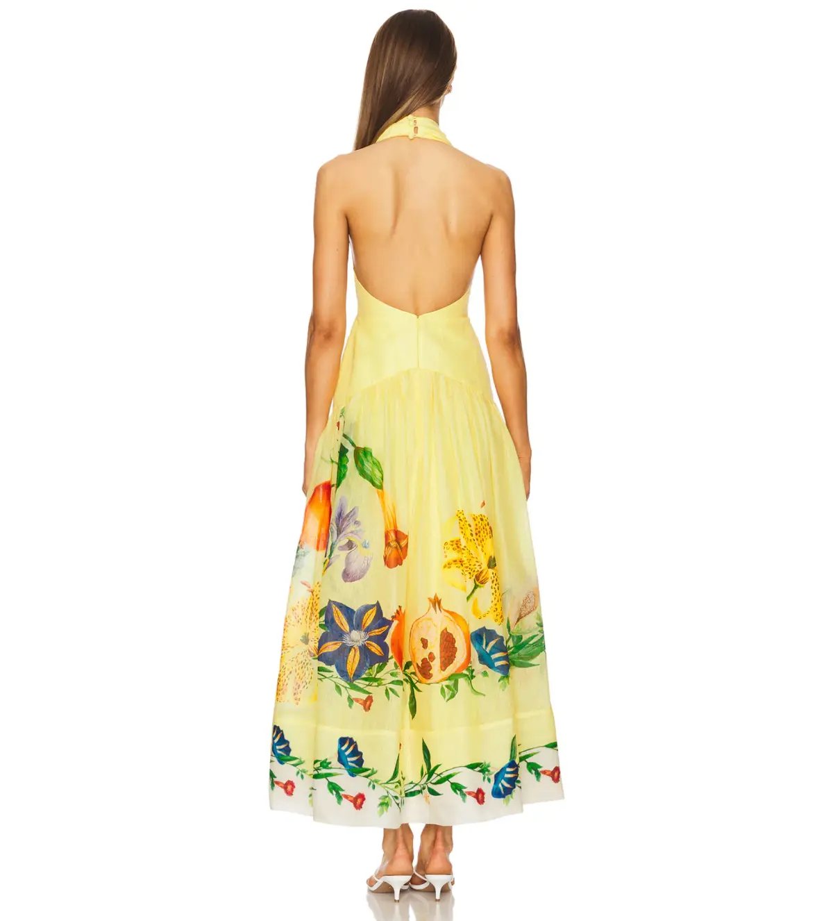 Alemais Dahlia Halter Maxi Dress Gown in Yellow Size  AU 14 photo 3