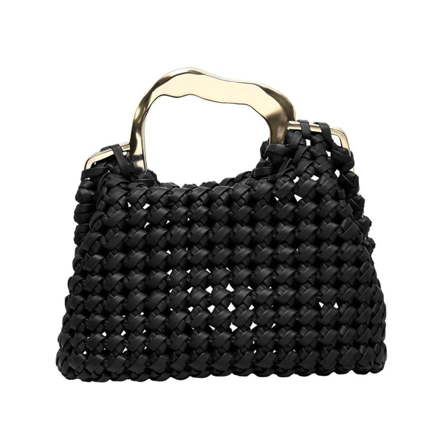 Aje Mini Weave Clutch | Black photo 2