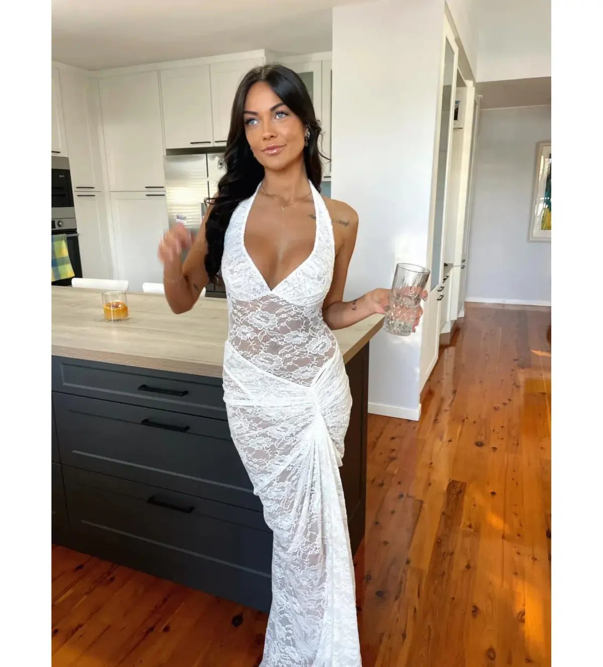 Natalie Rolt Aubrey Dress White Size AU 8 photo 3
