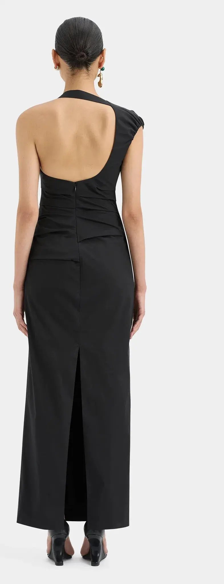 Sir the Label Giacomo Gathered Gown Black Size 8 photo 2