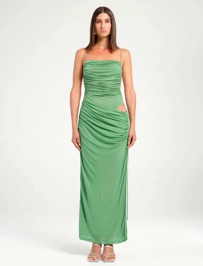 Benni Miro Maxi Dress in Forest Green Size 8 photo 2