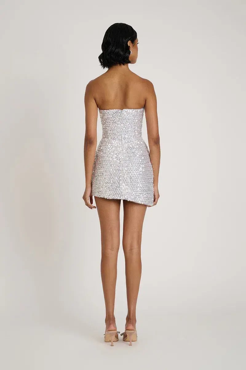 Eliya The Label Xia Dress Mini Silver Size AU 10 photo 2