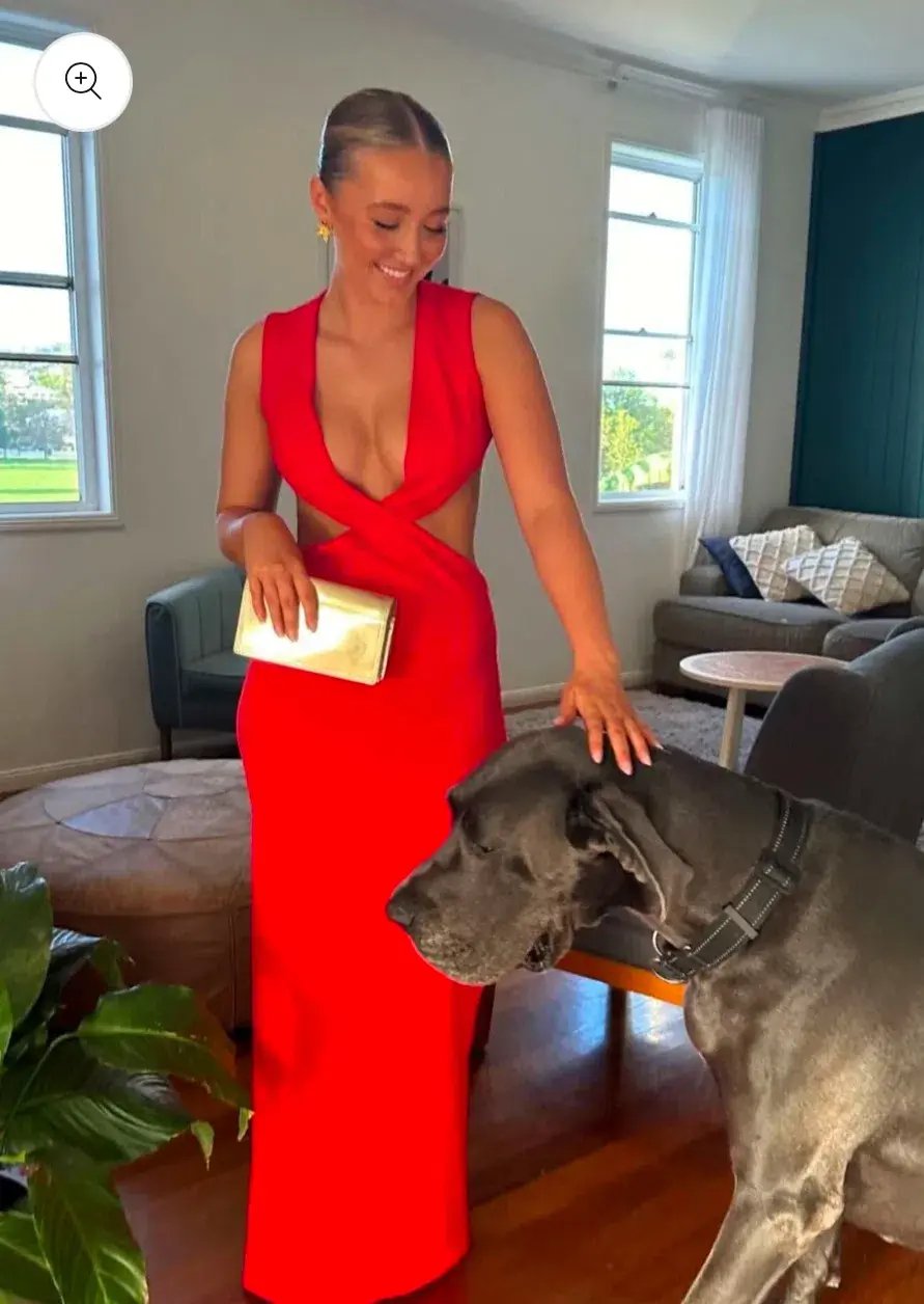 Effie Kats VALENCIA GOWN - CHERRY RED photo 4