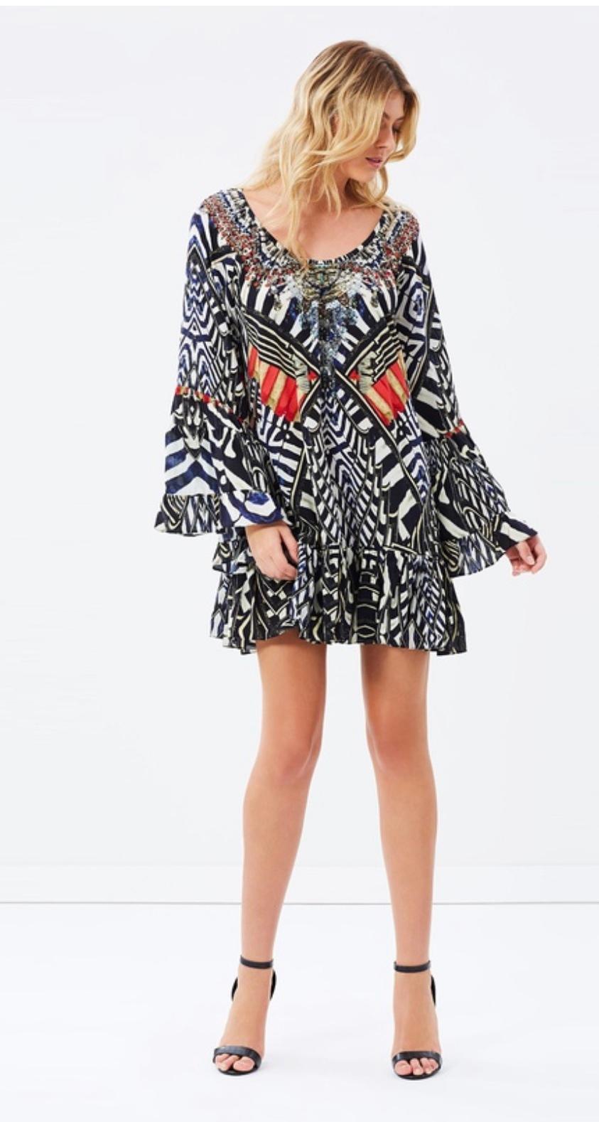 Camilla 'Louwalan Tales' A Line Frill Dress Size S photo 3