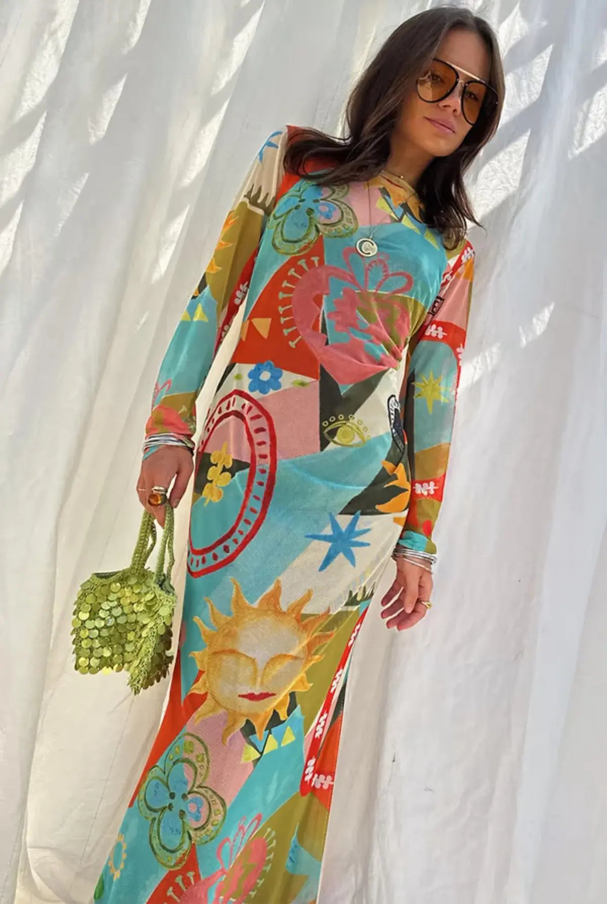 Never Fully Dressed Sundazed Summer Mesh Dress Multi  Size 18 photo 2