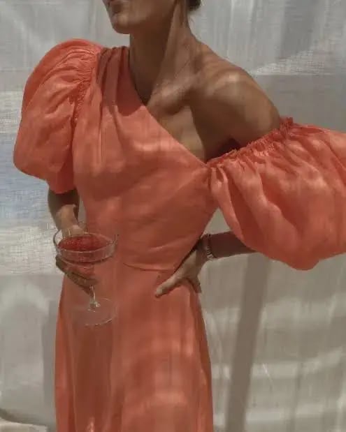 Aje Maia Off Shoulder Midi Dress Coral Size 8 photo 5