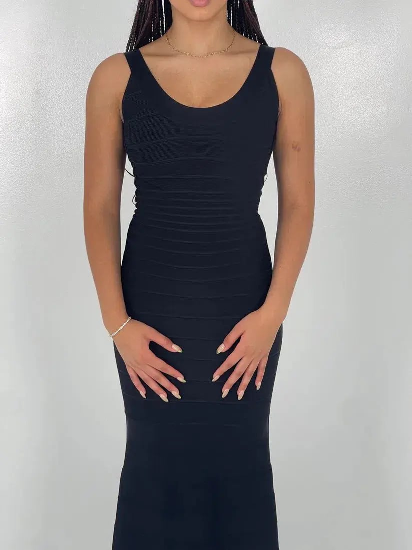 Hervé Léger Ellen Bandage Gown in Black Size XS/UK4 photo 2