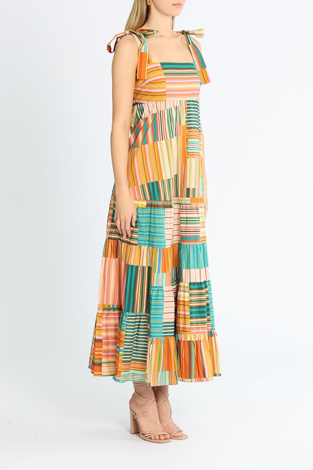 Sloane Tiered Midi - Multi Stripe photo 2