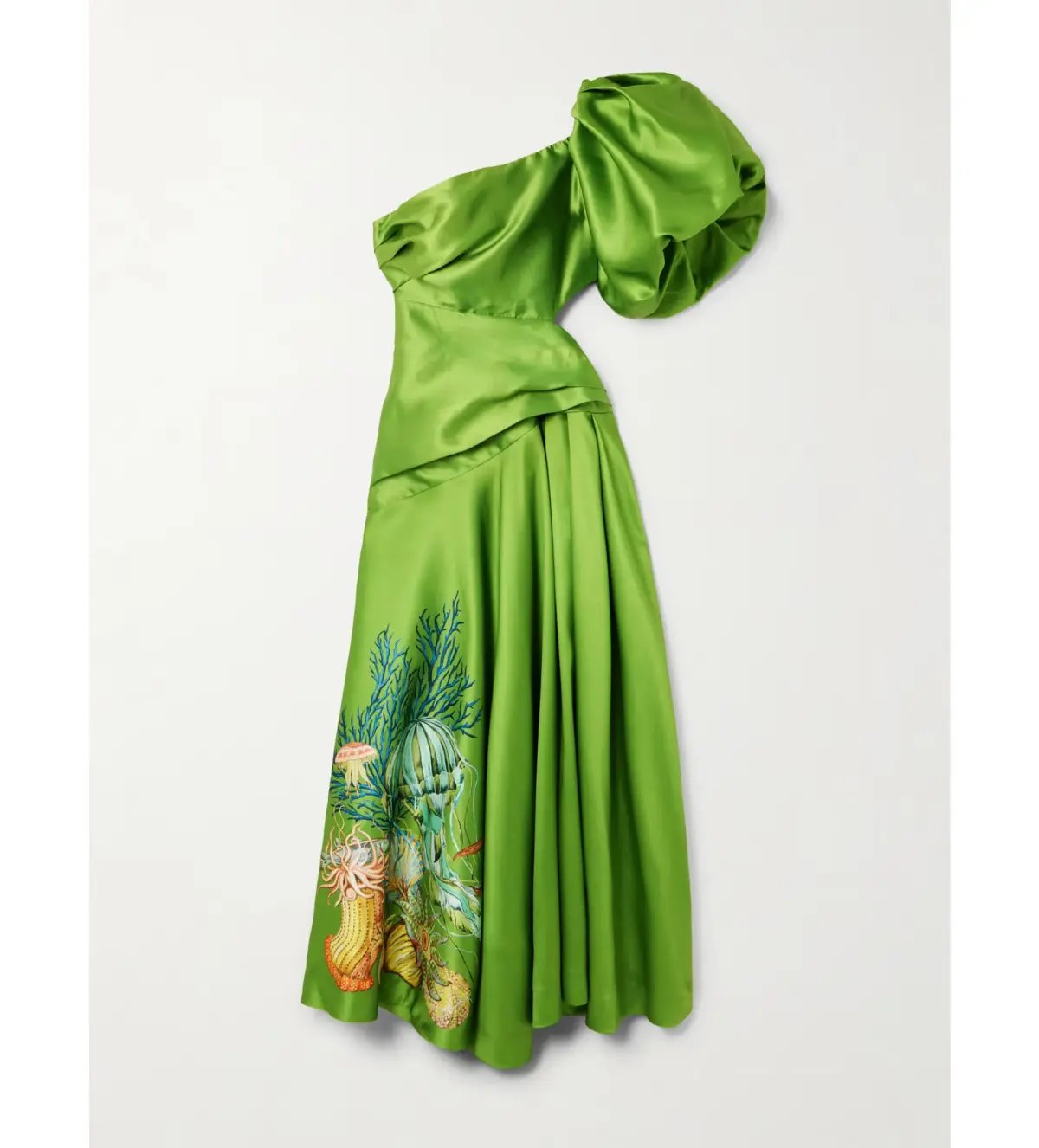 Alémais Sam Pauletto Aquatica One-shoulder Dress Maxi Green Size AU 6 photo 4